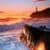 Beautiful Austrian lighthouse in sunset Wallpaper