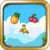 Birds eat fruit