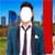 Stylish Man Suit Photo Montage