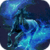 Blue Neon Horse Live Wallpaper