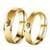 Gold wedding couple rings around the world