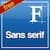 ★ Sans serif for FlipFont®