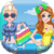 Dress up Elsa and Anna for pool