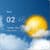 Transparent clock weather