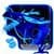 Neon Blue Dragon 3D