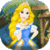 Dress up princess Rapunzel for a walk