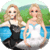 Dress up black and white swan girl