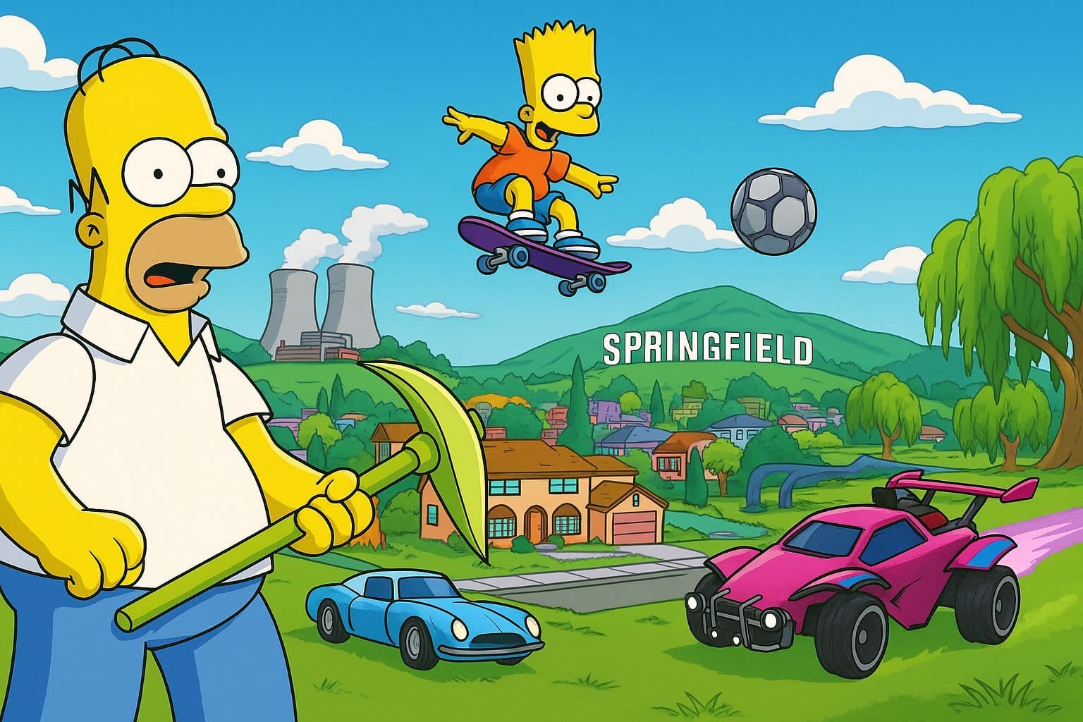 The Simpsons Join Fortnite and Rocket League Worlds